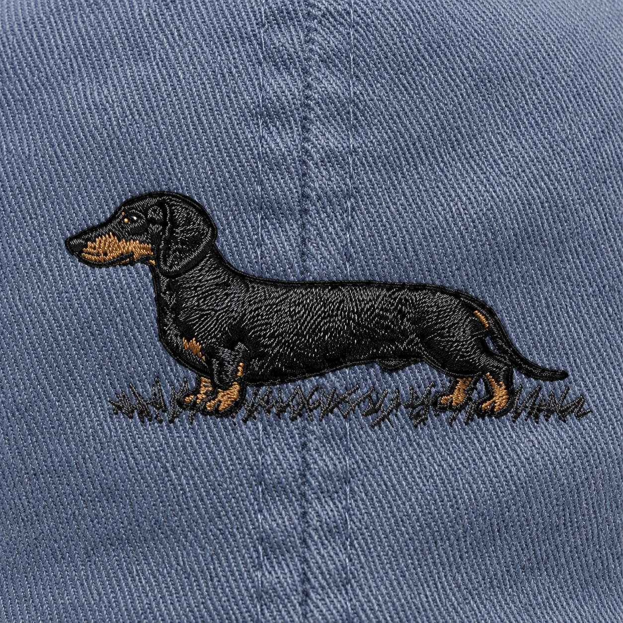 The dachshund started as a pencil drawing.